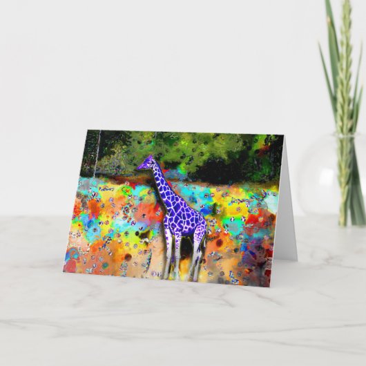 Carte pourpre de girafe (Devant)