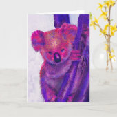 carte pourpre de koala (Fleur jaune)