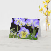 Carte pourpre de pensée (Fleur jaune)