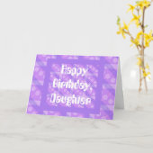 Carte pourpre de plaid (Fleur jaune)