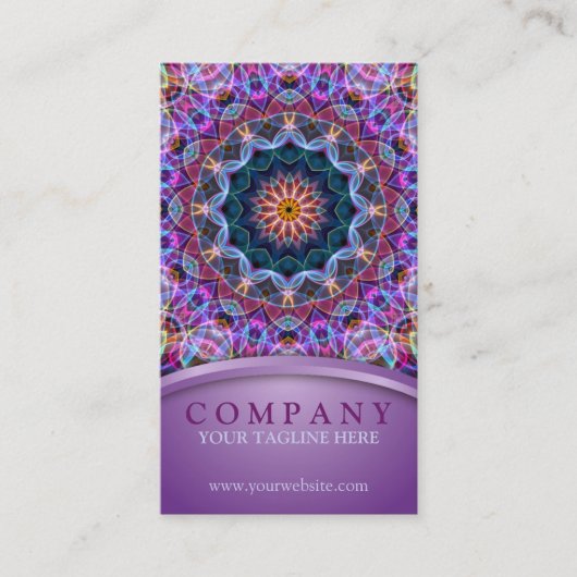 Carte pourpre de rendez-vous de mandala de Lotus (Devant)