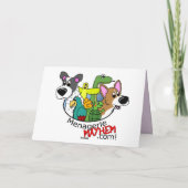 Carte pourpre de Saint-Valentin de Coonhound de (Dos)
