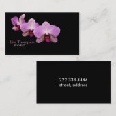 Carte pourpre de salon de studio de fleur (Devant / Derrière)