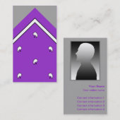 Carte pourpre de tour de mouchoir/ (Devant / Derrière)