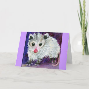 Carte pourpre d'opossum de bébé précieux