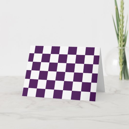 Carte Pourpre et blanc Checkered (Devant)