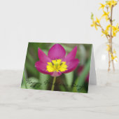 Carte pourpre et jaune du jour de mère de fleur (Fleur jaune)