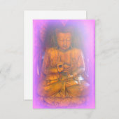 carte pourpre/rose d'invitation de Bouddha (Devant / Derrière)