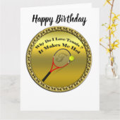 Carte Pourquoi est-ce que j'aime le tennis.Ça me fait ch (Fleur jaune)