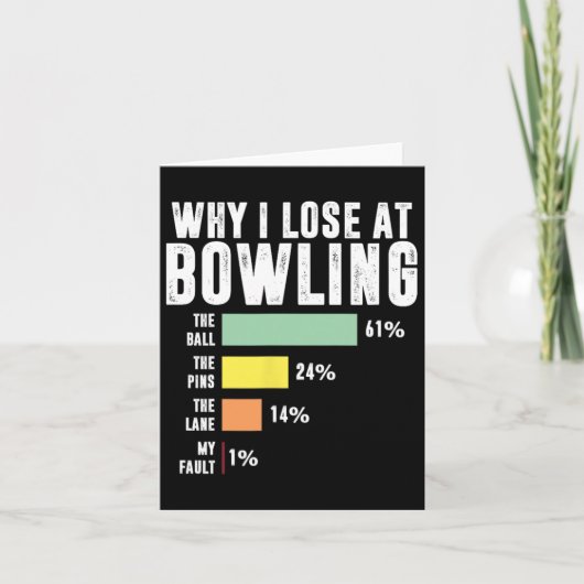 Carte Pourquoi j'ai perdu à Bowling (Devant)