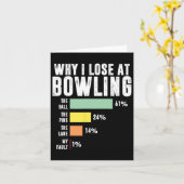 Carte Pourquoi j'ai perdu à Bowling (Fleur jaune)