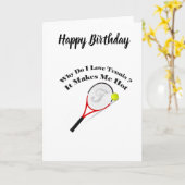 Carte Pourquoi j'aime le tennis, ça me fait chaud (Fleur jaune)