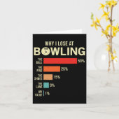 Carte Pourquoi je perds chez Bowling Funny Bowler (Fleur jaune)