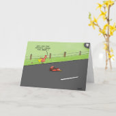 Carte Pourquoi le poulet a-t-il traversé la route? (Fleur jaune)