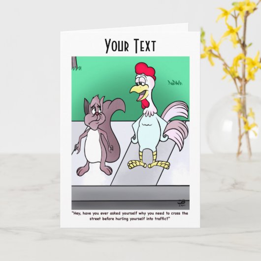 Carte Pourquoi les écureuils traversent-ils les routes C (Fleur jaune)