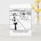 Carte Pourquoi Signature Legible du docteur ? (Fleur jaune)