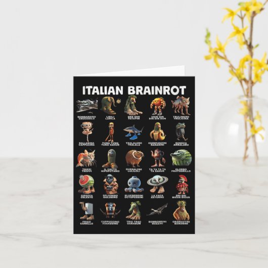 Carte Pourriture de cerveau italienne Pourriture de cerv (Fleur jaune)