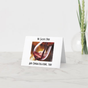 CARTE POURSUIVRE LE VIN POUR VOUS FÉLICITER