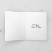 Carte Pousse d'anniversaire tenant une fleur  (Intérieur)