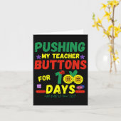 Carte Pousser mes enseignants boutons 100 Jours Fun Scho (Fleur jaune)