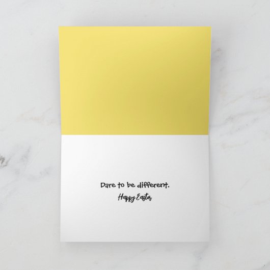 Carte Poussette Pâques Plaid Avec Poussins Jaunes (Intérieur)