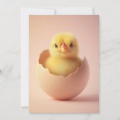 Carte Poussin féroce dans une coquille d'oeuf (Devant)