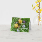 Carte Poussins et Œufs (Fleur jaune)