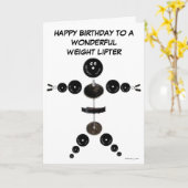 Carte Poussoir de poids de joyeux anniversaire (Fleur jaune)