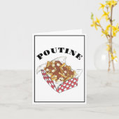 Carte Poutine Québec Canada Aliments canadiens Fries fra (Fleur jaune)