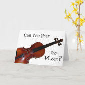 Carte Pouvez-vous entendre la musique ? - Violon (Fleur jaune)