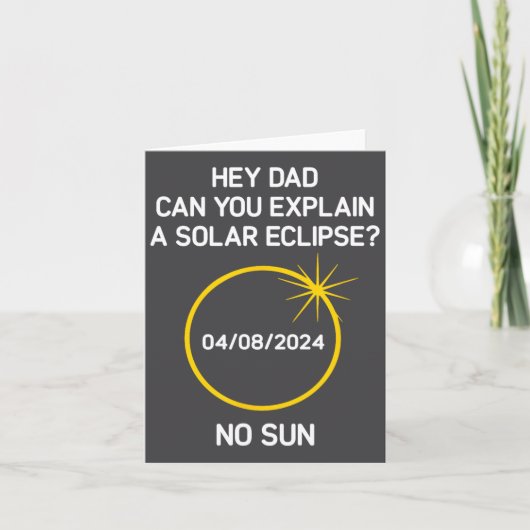 Carte Pouvez-Vous Expliquer Une Éclipse Solaire_ Pas De (Devant)