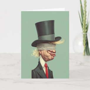 Carte Pouvoir Aveugle de Donald Trump Satire