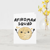 Carte Pover Afikoman Squad mignon Pesach Enfants (Fleur jaune)