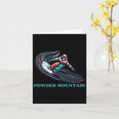 Carte Powder Mountain Utah Snowboard (Fleur jaune)