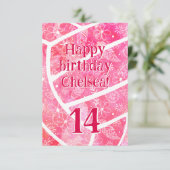 Carte Ppaisleys floral Doodle rose volleyball anniversai (Debout devant)