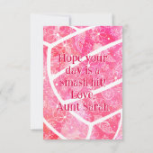 Carte Ppaisleys floral Doodle rose volleyball anniversai (Dos)