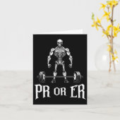 Carte Pr Ou Er Drôle Skeleton Poids Gym Bodybuil (Fleur jaune)