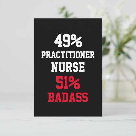 Carte Practitioner Nurse Badass Card (Debout devant)