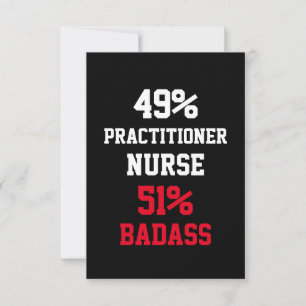 Carte Practitioner Nurse Badass Card