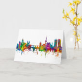 Carte Prague (Praha) République tchèque Skyline (Fleur jaune)