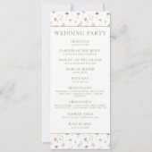 Carte prairie colorée fleur sauvage floral mariage d'été (Dos)