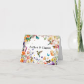 Carte Prairie de fleurs sauvages colibri papillon (Devant)