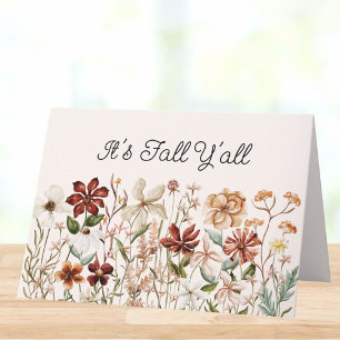 Carte Prairie de fleurs sauvages vintage aquarelle perso