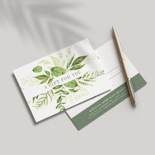 Carte prairie sauvage   Green Botanical Gift Certificate