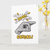 Carte Prank Prank de mème de mème main de doigt de Gotch (Fleur jaune)