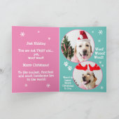 Carte Prank Senior Package Christmas, Custom Chien Photo (Intérieur)