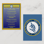 Carte pratique de portefeuille d'affirmations (Devant / Derrière)