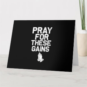 Carte Pray For These Gains Fitness Gym Motivation