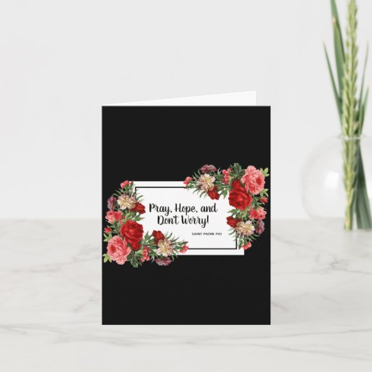 Carte Pray Hope Dont Worry St Padre O Religious (Devant)