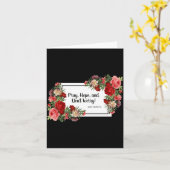 Carte Pray Hope Dont Worry St Padre O Religious (Fleur jaune)